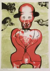 Jan Lebensztejn, Ilustracja do „Folwarku zwierzęcego”, litografia barwna, papier