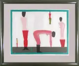 Wspomnienie z Egiptu by Jerzy Nowosielski, 1995, serigrafia barwna, papier, sold Apr 2006