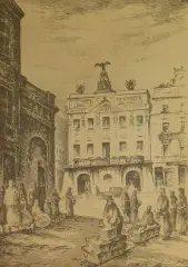 Pałac Działyńskich w Poznaniu by Władysław Lam, litografia barwna, papier, sold Apr 2006