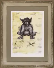 Ilustracja do „Folwarku zwierzęcego” by Jan Lebensztejn, litografia barwna, papier, sold Apr 2006