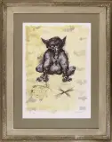 Ilustracja do „Folwarku zwierzęcego” by Jan Lebensztejn, litografia barwna, papier, sold Apr 2006