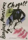 Daniel Mróz, Plakat„ Bonjour Monsieur Chagall”,198, offset barwny, papier