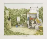 Letnia kuchnia III by Jacek Yerka, 2004, kredki, ołówek, papier, sold Apr 2006
