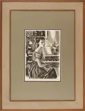 Zygmunt Menkes, Pokój muzyczny, litografia, papier