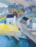 Krasnystaw by Edward Dwurnik, 1989, olej, płótno, sold Apr 2006
