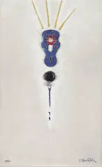 Chcę do góry by Erna Rosenstein, 1996, olej, płótno, collage, sold Apr 2006