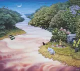 Przerwany piknik by Jacek Yerka, 2006, olej, płótno, sold Apr 2006