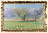 WIOSNA NAD JEZIOREM by Johann (Johannes Hans) Klatt, przed 1914, olej, płótno, sold Mar 2006