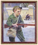 ORLĄTKO LWOWSKIE by Wojciech Kossak, 1929, olej, tektura, sold Mar 2006
