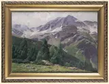 SZCZYTY W ŚNIEGU by Otto Günther-Naumburg, ok. 1900, olej, płótno, sold Mar 2006