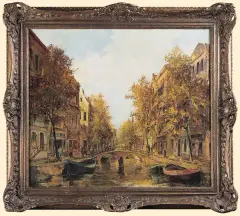 Gerhard Dickmeis, AMSTERDAM, olej, płótno