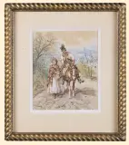 POWRÓT Z MIASTA by Juliusz Kossak, 1888, akwarela, gwasz, papier, offered Mar 2006