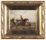 Ludwik Gędłek, W STEPIE, ok. 1880, olej, deska