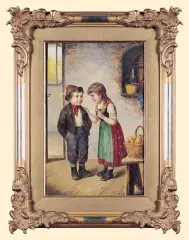 SEKRETY by Carl Ostersetzer, 1902, olej, deska, sold Mar 2006