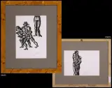 Ilustracje do „Gilgamesza” (dwustronn by Roman Opałka, tusz, gwasz biały, karton, sold Mar 2006