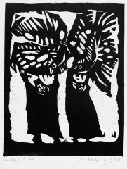 Jerzy Duda-Gracz, Ryc. 10 z cyklu „Judaica”, 1964, drzeworyt, karton