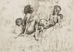 Jan Lebensztejn, Kobiety, 1973, litografia, papier