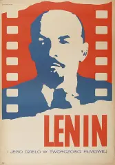 Eryk Lipiński, Lenin i jego dzieło w twórczości filmowej, plakat, druk barwny