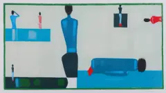 Jerzy Nowosielski, Wspomnienie z Egiptu, 1999, serigrafia barwna, papier jasnoszary