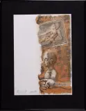 Kompozycja z obrazem by Jan Lebensztejn, litografia barwna, papier, sold Feb 2006
