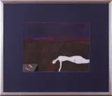 Weronika Naszarkowska-Multanowska, Akt z czerwonymi butami, gwasz, pastel, papier