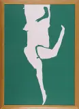 Teresa Pągowska, Biała sylwetka, 1995, serigrafia, karton