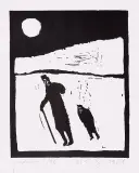Z cyklu „Judaica” by Jerzy Duda-Gracz, 1964, drzeworyt, papier, sold Jan 2006