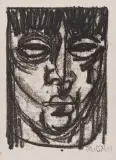 Stanisław Dawski, Głowa kobiety, 1953, monotypia, papier