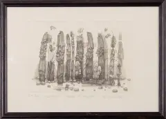 Antoni Kowalski, Modlitwa dla przyjaciół, 1998, miedzioryt, papier