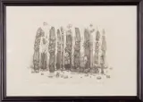 Antoni Kowalski, Modlitwa dla przyjaciół, 1998, miedzioryt, papier