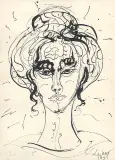 Zdzisław Lachur, Portret kobiety en face