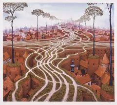 Jacek Yerka, Erozja, 2000, giclee