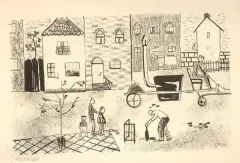 Maria Bronikowska, Koksiak, lata 50., litografia, papier