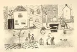 Maria Bronikowska, Koksiak, lata 50., litografia, papier