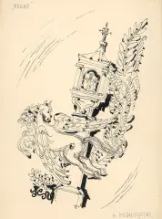 Adam Podhorecki, Pegaz, tusz, pióro, patyk, papier kremowy