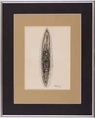 Blizna by Erna Rosenstein, 1966, tusz pióro, karton kremowy, sold Dec 2005