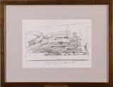 Dwa akty we wnętrzu by Franciszek Starowieyski, 1988, ołówek, papier, sold Dec 2005