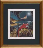 Jacek Yerka, Widzenie nad Zatoką Genueńską, 1992, serigrafia barwna, papier