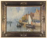 Hans Johann Wagner, AMSTERDAM, ok. 1910, olej, płótno