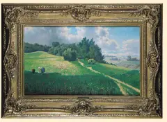 Fritz Chwala, PEJZAŻ LETNI, ok. 1920, olej, płótno