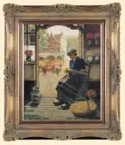 Peter Pulm, AMSTERDAMSKA KWIACIARKA, ok. 1930, olej, płótno
