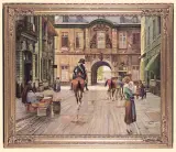 Theodor Linder, ULICA W MIEŚCIE, 1934, olej, płótno