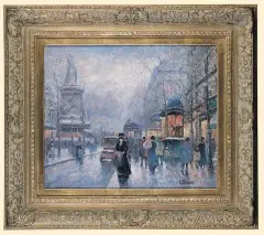 PARYSKA ULICA by Gail Sherman Corbett, ok. 1900, olej, płótno, sold Dec 2005