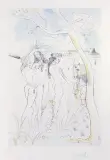 SĄD PARYSA [Le jugement de Paris] by Salvador Dalí, 1970-1972, sucha igła, szablon, papier, sold Dec 2005