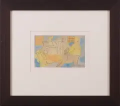 Grupa postaci by Erna Rosenstein, akwarela, ołówek, papier, sold Nov 2005