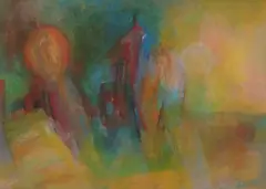 Ryszard Miłek, Postać siedząca, 1997, pastel, karton