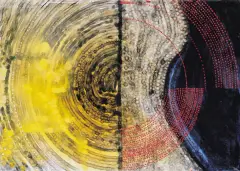 Marian Bogusz, KOŁO, 1970, olej, płótno