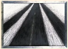 AUTOSTRADA by Tomasz Tatarczyk, 2001, olej, karton na desce, sold Nov 2005