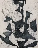Maria Jarema, Formy, 1954, monotypia, papier