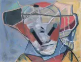 Stasys Eidrigevičius, Czarne łzy, 1997, pastel, papier